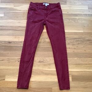 OLD Navy Rockstar Super Skinny High Rise Maroon Pants Women’s 4